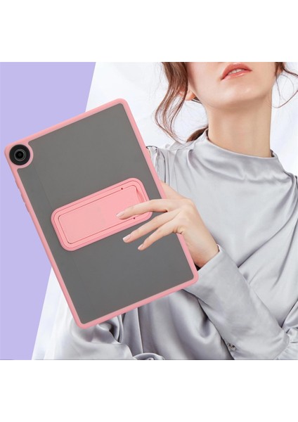 Samsung Galaxy Tab A9 Plus 11 Inc 2023 Uyumlu Yatay Stand Olabilen Antishock Köşe ve Kamera Korumalı Arka Yüzeyi Mat Threxi Kılıf SM-X210 SM-X216 SM-X218