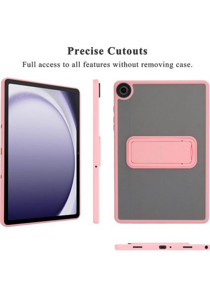 Samsung Galaxy Tab A9 Plus 11 Inc 2023 Uyumlu Yatay Stand Olabilen Antishock Köşe ve Kamera Korumalı Arka Yüzeyi Mat Threxi Kılıf SM-X210 SM-X216 SM-X218