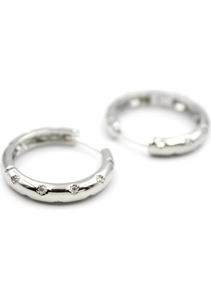 Taşlı Halka Küpe - Gümüş fiyatları