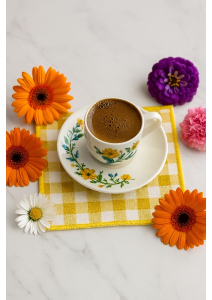 2’li Dijital Baskılı Nakış Detaylı Kokteyl Peçete DS15