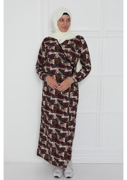 Yandan Bağlamalı Kruvaze Kadın Namaz Elbisesi modelleri