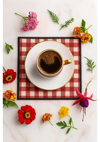 2’li Dijital Baskılı Nakış Detaylı Kokteyl Peçete DS14