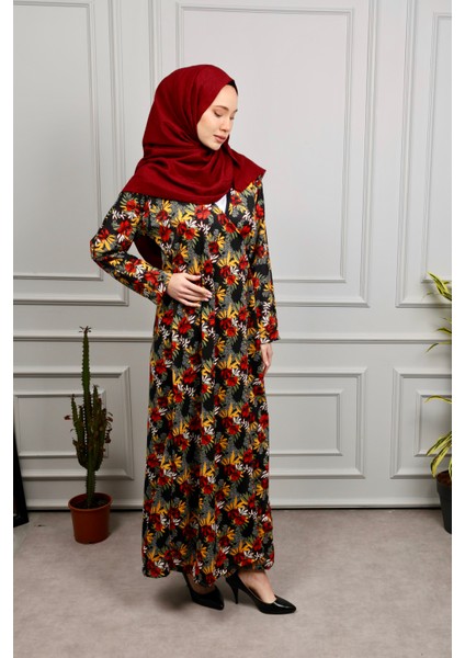 Yandan Bağlamalı Kruvaze Kadın Namaz Elbisesi modelleri