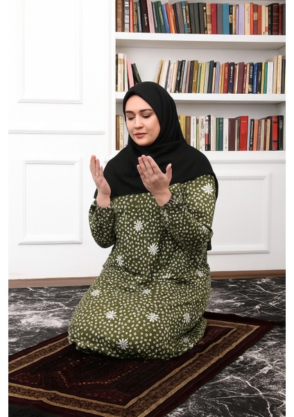 Yandan Bağlamalı Kruvaze Kadın Namaz Elbisesi