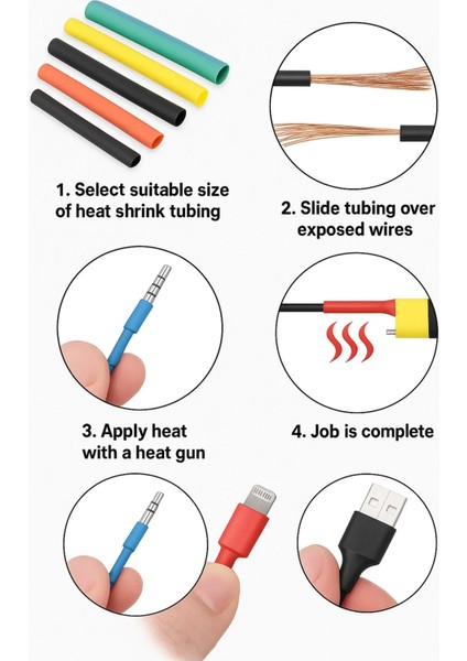 560 Parça Isıyla Daralan Seti – Kablo Koruyucu, Yalıtım ve Tamir Kılıfı Kutulu indirimleri