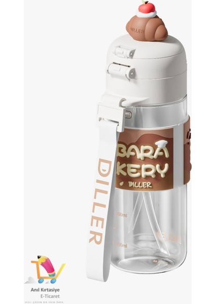 Diller Tek Kapak Çift Içim Pipetli/rahat Bilek Askılı Capybara 600 ml fırsatları