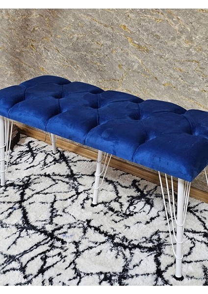 Metal Beyaz Tel Ayaklı 100 cm Puf Bench - Puf - Bench - Oturak - Mutfak Oturağı - Antre Oturağı Mavi Renk 100 x 40 Boyut/ebat fırsatları
