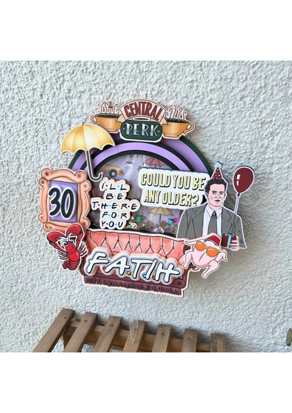 Friends Temalı Yetişkin 30 Yaş Doğum Günü Isme Özel 3D Pasta Parti Süsü Cake Topper (21X21CM) fiyatları