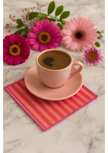 2’li Dijital Baskılı Nakış Detaylı Kokteyl Peçete DS13