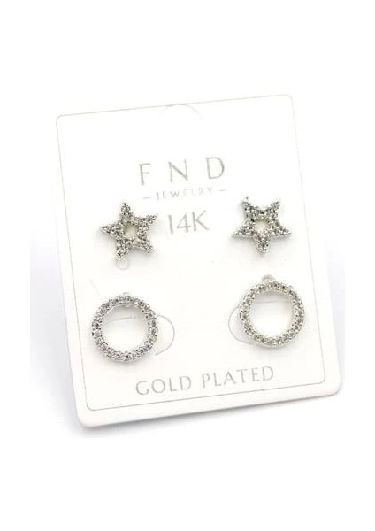 Çoklu Yıldız Küpe - Gümüş