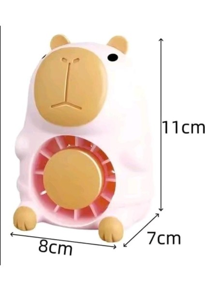 Masaüstü Şarzlı Özel Figürlü Pembe Renk Işıklı Fan