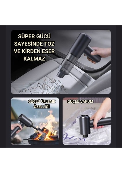 130W 20.000PA 7800MAH Şarjlı Profesyonel Araç Süpürgesi, LED Işıklı Oto Süpürge ve Üfleme Makinası fiyatları