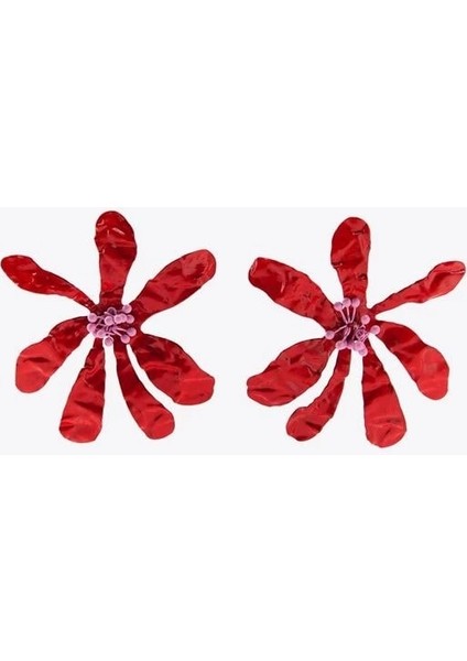 Çiçek Küpe - Kırmızı
