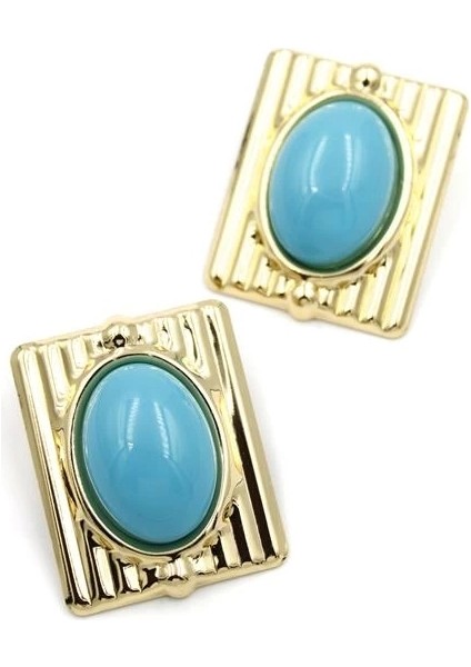 Incili Küpe - Turkuaz