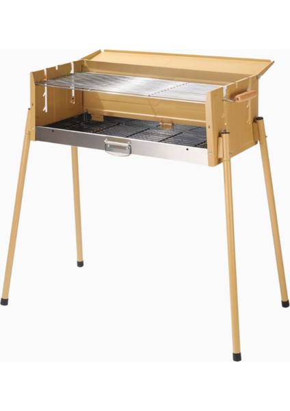 Lifestyle Kamp Taşınabilir Kömürlü Izgara/mangal , Açık Kahverengi, Hafif ve Dayanıklı