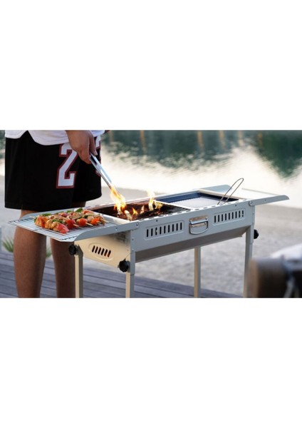 Lifestyle Kamp Taşınabilir Kömürlü Izgara/mangal , Açık Kahverengi, Hafif ve Dayanıklı fiyatları