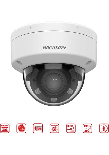 DS-2CD1723G2-LIZSU - 2mp Motorize Varifokal Lensli Ir Dome Kamera Smart Hybrid Light + Motion Detection