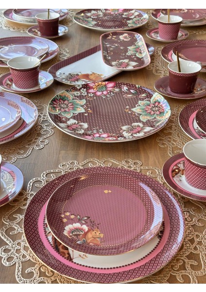 Kahvaltı Takımı Magenta 52 Parça 8 Kişilik