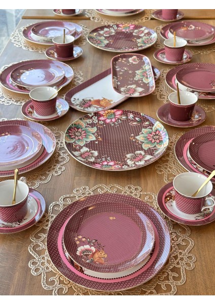 Kahvaltı Takımı Magenta 52 Parça 8 Kişilik fiyatları