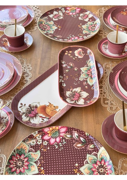 Kahvaltı Takımı Magenta 52 Parça 8 Kişilik fırsatları