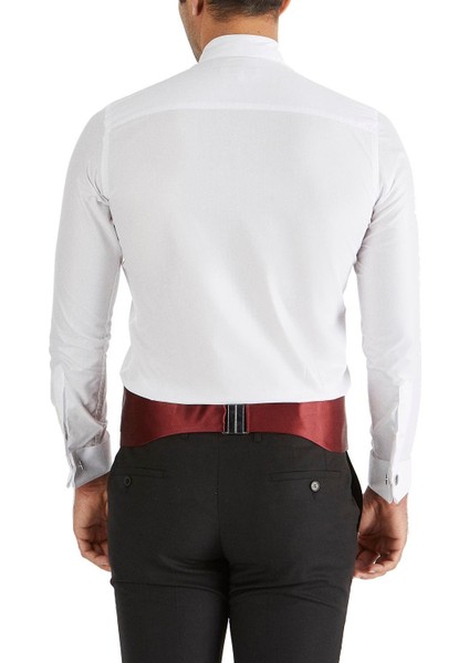 Gk 148 Slim Fit Beyaz Klasik Gömlek modelleri