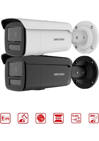 DS-2CD2T43G2-LIS2U/SL - 4m Smart Hybrit Light Bullet Network Kamera Acusens Wdr