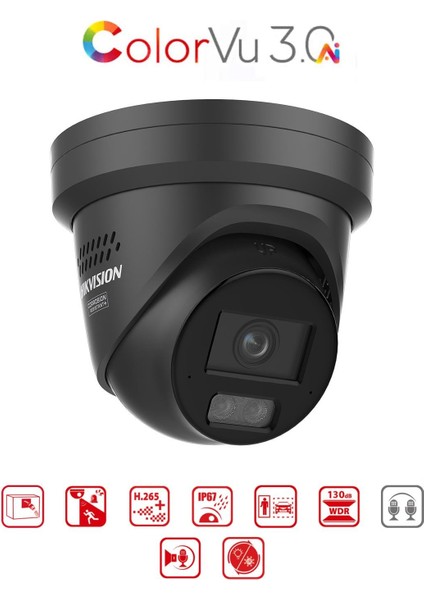 DS-2CD2347G3-LIS2UY/SL - 4m Colorvu + Smart Hybrid Turret Network Kamera Live Gaurd Wdr fırsatları