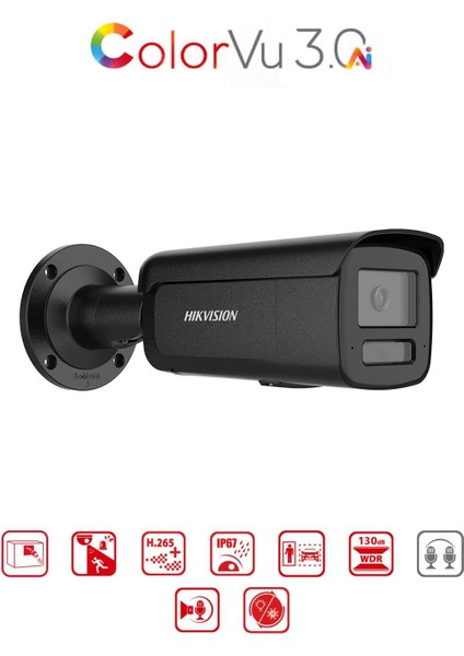 DS-2CD2T47G3-LIS2UY/SL - 4m Colorvu + Smart Hybrid Bullet Network Kamera Wdr modelleri