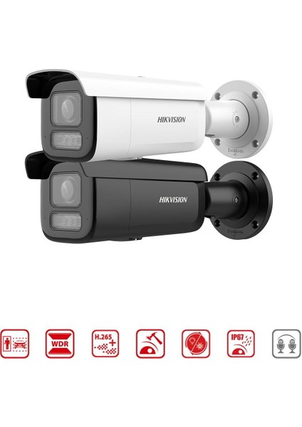 DS-2CD2643G2-LIZS2U - 4mp Motorize Varifokal Lensli Smart Hybrid Light Bullet Kamera Wdr