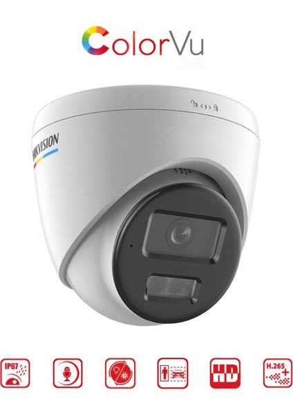 DS-2CD1367G2H-LIUF - 6mp Mini Bullet Kamera Colorvu + Smart Hybrid Light + Motion Detection modelleri