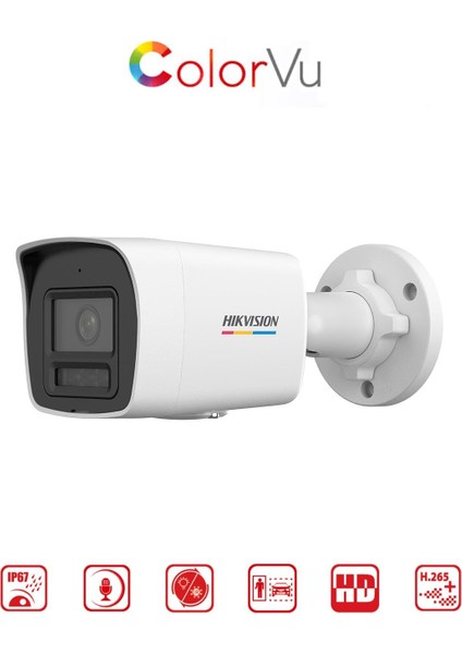 DS-2CD1067G2H-LIUF - 6mp Mini Bullet Kamera Colorvu + Smart Hybrid Light + Motion Detection