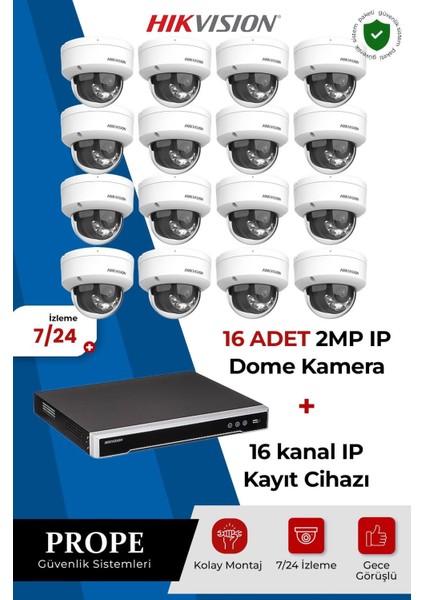 Hıkvısıon 16 Kameralı Sistem Paketi