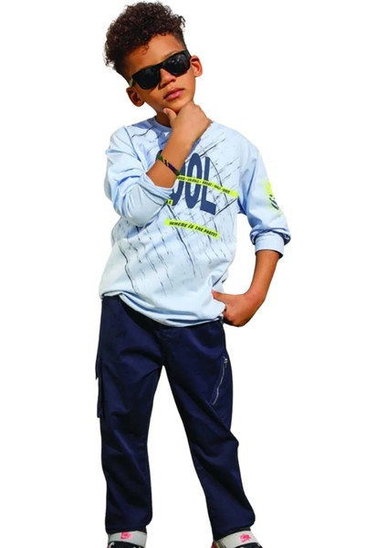 Fancy Kids Antalya Erkek Çocuk Siyah Kargo Cepli Fermuarlı Pantolon – Pamuklu Esnek Kumaş fırsatları