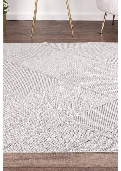 Iskandinav Modern Saçaklı Dokuma Halı Oturma Odası Salon Halısı