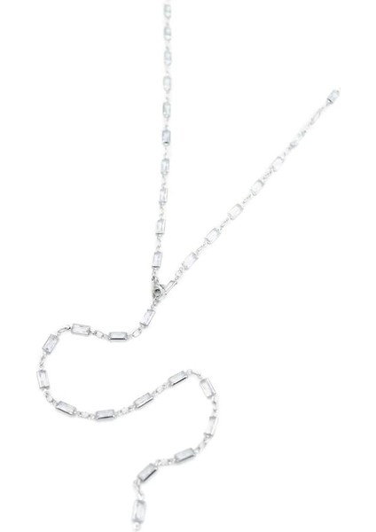 Taşlı Y Kolye - Gümüş fiyatları