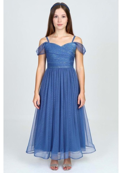 Dilina Kız Çocuk Şifon Abiye M00747