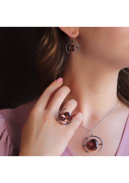 Zultanit Taşlı Gümüş Otantik Set