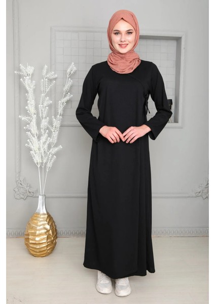 Yandan Bağlamalı Düz Renk Kruvaze Kadın Namaz Elbisesi Sabahlık fiyatları