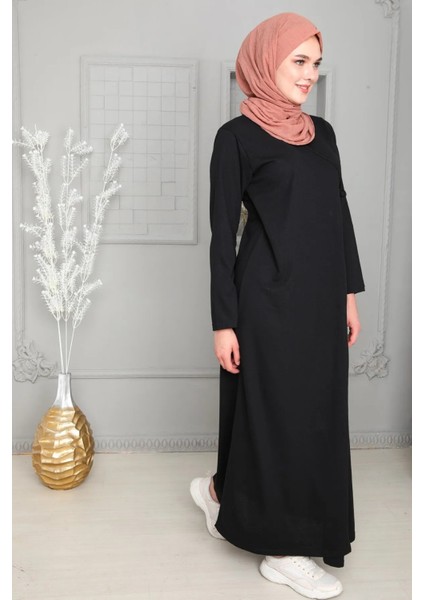Yandan Bağlamalı Düz Renk Kruvaze Kadın Namaz Elbisesi Sabahlık fırsatları