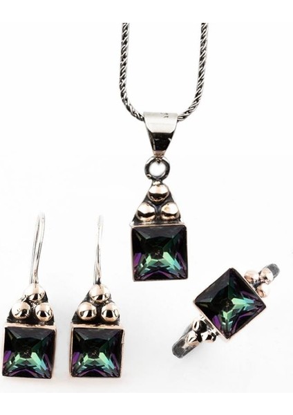 Mistik Topaz Gümüş Otantik Set