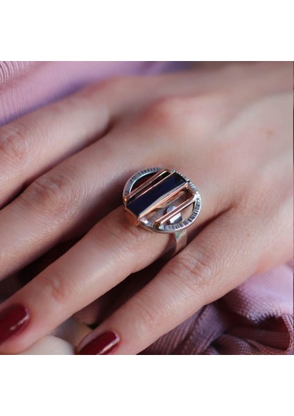 Kök Safir Taşlı 925 Ayar Gümüş Otantik Tasarım Set fiyatları