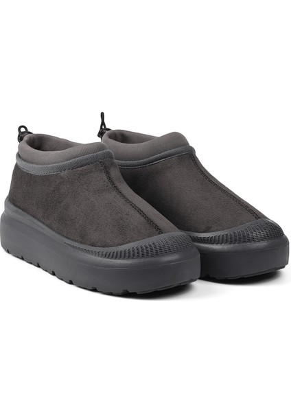 Kadın Füme Süet Içi Kürklü Bot - Kalın Tabanlı, Rahat, Kaymaz, Günlük ve Kışlık