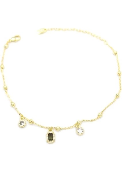 Renkli Taşlı Halhal - Siyah fiyatları