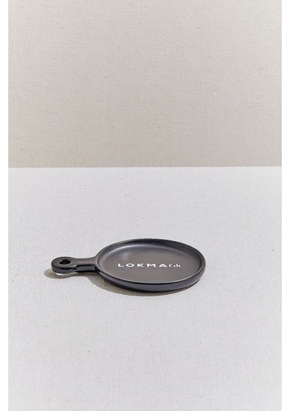 Lokmalık Seramik Yuvarlak Servis Tabağı Siyah