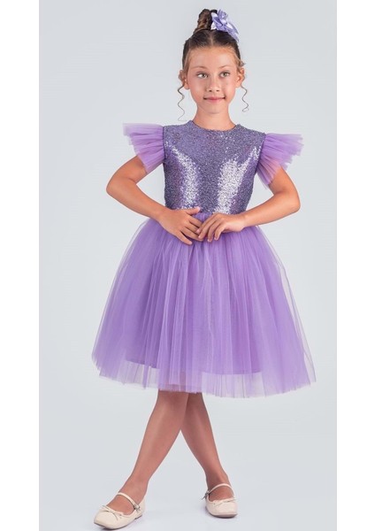 Tüllü Kız Çocuk Kpl Elbise MNK0526