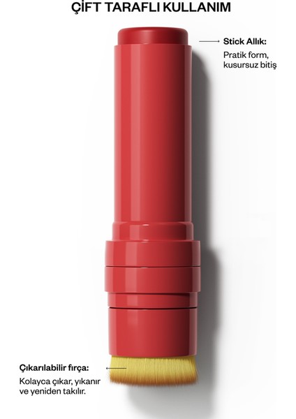 Allık Ruj Göz Farı Kiss&blush | Nemlendirici Makyaj Makeup | Stick | Seramid Skualen Vitamin E fiyatları