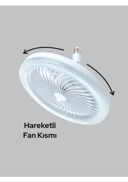 Hzr Fanlı Uzaktan Kumandalı LED Ampul E27 40W
