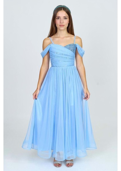 Dilina Kız Çocuk Şifon Abiye M00747