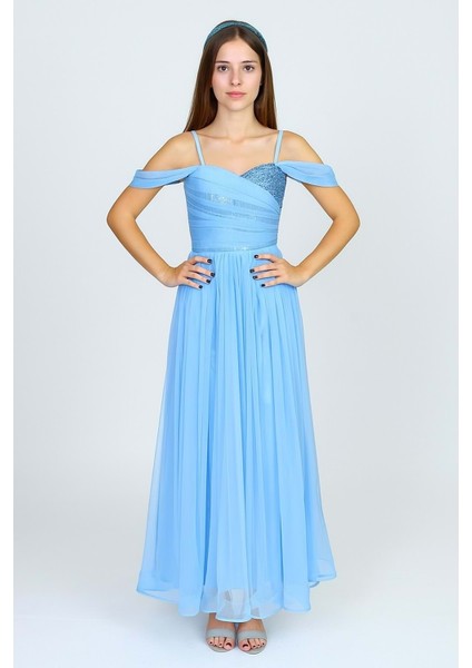 Dilina Kız Çocuk Şifon Abiye M00747 fiyatları