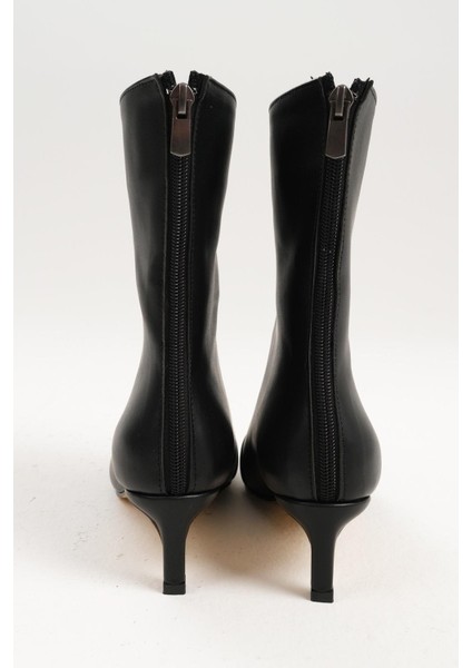 Siyah Renk Croco Detaylı Kadın Ince Topuklu Bot fırsatları